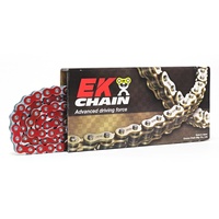EK Chain 530ZVX3M4-122 NX-Ring Super H/Duty Metallic Red