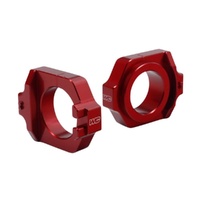 Works Connection Red Axle Blocks for Honda CR 125 R 2000-2007