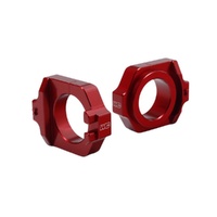 Works Connection Red Axle Blocks for Honda CRF 450 R 2009-2024