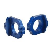 Works Connection Blue Axle Blocks for Suzuki RMX 450 2010