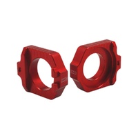 Works Connection Red Axle Blocks for Husqvarna FX 450 2017-2022