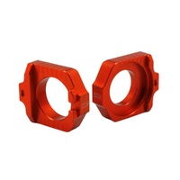 Works Connection Orange Axle Blocks for Husqvarna FX 450 2017-2022