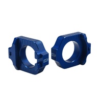 Works Connection Blue Axle Blocks for Yamaha YZ 250 F 2012-2024
