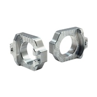 Works Connection Silver Axle Blocks for Yamaha YZ 250 FX 2025