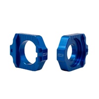 Works Connection Blue Axle Blocks for Husqvarna FE 350 S 2020-2022