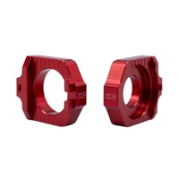 Works Connection Red Axle Blocks for Husqvarna FC 450 2014