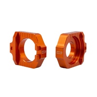 Works Connection Orange Axle Blocks for KTM 450 EXC-F 2008-2011