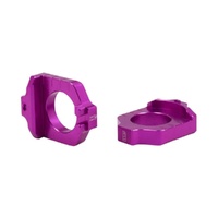 Works Connection Purple Axle Blocks for Kawasaki KX 450 F 2006-2025