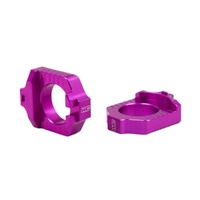 Works Connection Purple Axle Blocks for Yamaha YZ 250 F 2012-2025