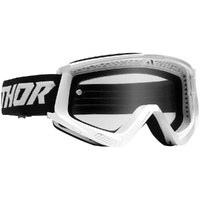 THOR Combat Racer White/Black Goggles