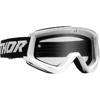 THOR Combat Racer White/Black Kids Goggles