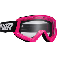 THOR Combat Racer Fluro Pink/Black Kids Goggles