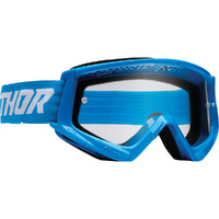 THOR Combat Racer Blue/White Kids Goggles