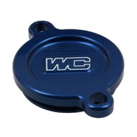 Works Connection Blue Oil Filter Cover for Kawasaki KX 450 SR 2022-2023