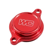 Works Connection Red Oil Filter Cover for Yamaha WR 450 F 2016-2023