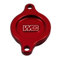 Works Connection Red Oil Filter Cover for Suzuki RMX 450 2017-2019