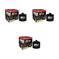 3 Pack RP Chrome Oil Filter for Harley 1340 Dyna Wide Glide 80/FXDWG 1992-1998