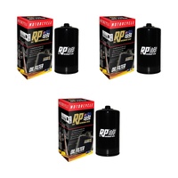 3 Pack RP Chrome Oil Filter for Harley 1340 Dyna Glide Daytona 80/FXDB-D 1992