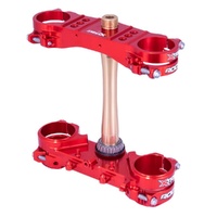 XTRIG Red Triple Clamps ROCS Tech Offset 22mm for Honda CRF 250 R 2018-2021