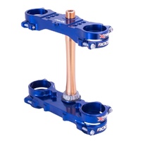 XTRIG Blue Triple Clamps ROCS Tech Offset 22mm for Yamaha YZ 450 F 2023-2026