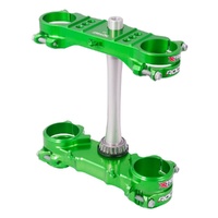 XTRIG Green Triple Clamps ROCS Tech Offset 23mm for Kawasaki KX 450 F 2013-2018
