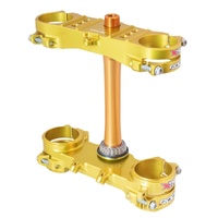 XTRIG Neon Yellow Triple Clamps ROCS Tech Off 21.5mm Suzuki RM-Z 450 2013-2017