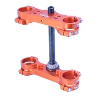 XTRIG Orange Triple Clamps ROCS Tech Offset 22mm for Husqvarna TC 65 2024-2025