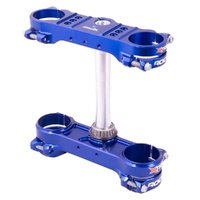 XTRIG Blue Triple Clamps ROCS Tech Offset 22mm for KTM 300 XC 2014-2023
