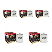 5 Pack RP Chrome Oil Filter for Harley 1690 Fat Boy Low 103/FLSTFB 2014-2015