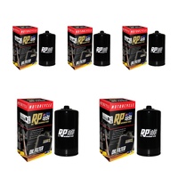 5 Pack RP Chrome Oil Filter for Harley 1340 FXDS Convertible 1994-1998