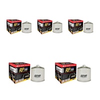5 Pack RP Chrome Oil Filter for Honda VTX1300S 2003-2009 