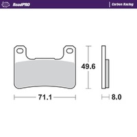 MotoMaster Front Brake Pads for Hyosung GV700 AQUILA 2010-2011 RoadPRO Carbon 