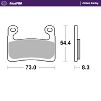 MotoMaster Front Brake Pads for BMW R1300 GS ADVENTURE 2025 RoadPRO Carbon 