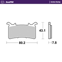MotoMaster Front Brake Pads for BMW M1000 RR 2021-2023 RoadPRO Carbon 