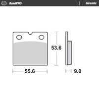 MotoMaster Rear Brake Pads for BMW R100 RT 1981-1985 RoadPRO Ceramic 