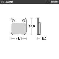 MotoMaster Rear Brake Pads for Husqvarna TE610 1992-1998 RoadPRO Ceramic 