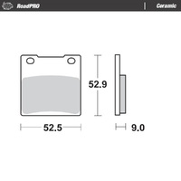 MotoMaster Rear Brake Pads for Kawasaki ZRX1200R 2001-2008 RoadPRO Ceramic 