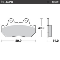 MotoMaster Front Brake Pads for Honda CB1100R 1981-1983 RoadPRO Ceramic 