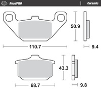 MotoMaster Front Brake Pads for Kawasaki GPZ1100 SHAFT DRIVE 1983-1984 RoadPRO Ceramic 