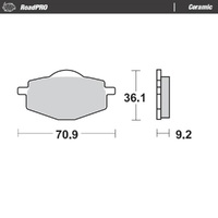 MotoMaster Rear Brake Pads for Yamaha XT600E 1990-2004 RoadPRO Ceramic 