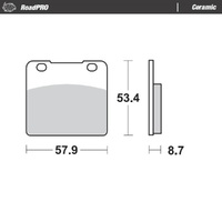 MotoMaster Front Brake Pads for Suzuki RG500 GAMMA 1986-1987 RoadPRO Ceramic 