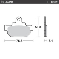MotoMaster Front Brake Pads for Suzuki GZ250 MARAUDER 1999-2001 RoadPRO Ceramic 