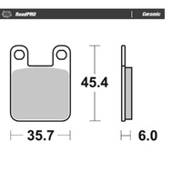 MotoMaster Front Brake Pads for Beta 50 EIKON 2002-2003 RoadPRO Ceramic 