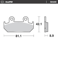 MotoMaster Front Brake Pads for Honda CBR600F 1987-1990 RoadPRO Ceramic 