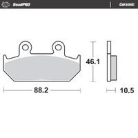 MotoMaster Front Brake Pads for Cagiva 500 CANYON 1999-2000 RoadPRO Ceramic 