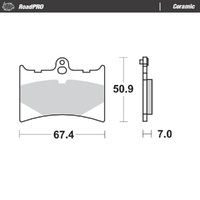 MotoMaster Front Brake Pads for KTM 125 GS ENDURO 1987 RoadPRO Ceramic 