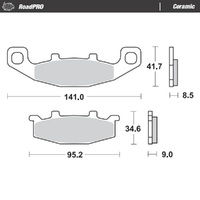 MotoMaster Front Brake Pads for Hyosung GT250 COMET 2004-2006 RoadPRO Ceramic 