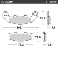 MotoMaster RoadPRO Ceramic Brake Pads ( 726-034-410104 )