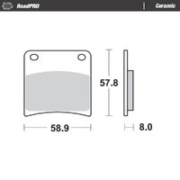 MotoMaster Rear Brake Pads for Suzuki GSX1100G 1991-1994 RoadPRO Ceramic 