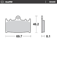 MotoMaster Front Brake Pads for Husaberg FS450 2004-2005 RoadPRO Ceramic 